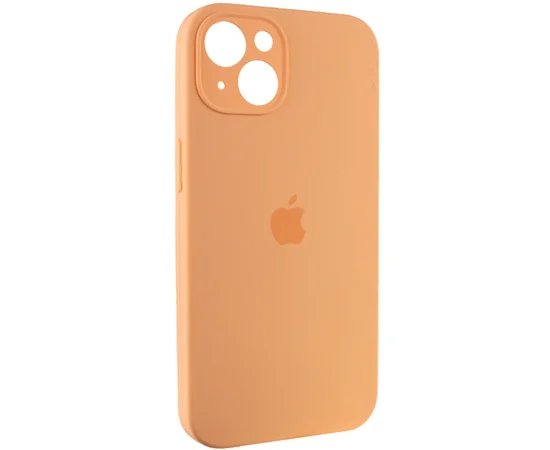 Чехол Silicone Case Full Camera Protective (AA) для Apple iPhone 15 Plus (6.7") Оранжевый / Cantaloupe
