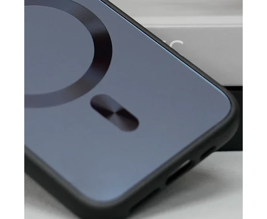Чехол TPU+Glass Sapphire Midnight with MagSafe для Apple iPhone 15 Plus (6.7") Черный / Black