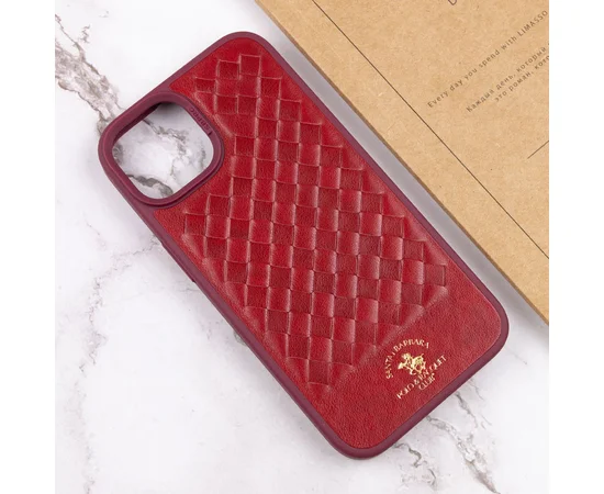 Кожаный чехол Polo Santa Barbara для Apple iPhone 15 Plus (6.7") Red