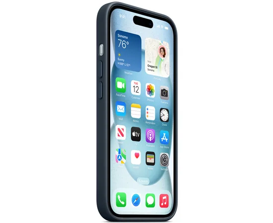 Чехол FineWoven (AAA) with MagSafe для Apple iPhone 15 Plus (6.7") Pacific Blue