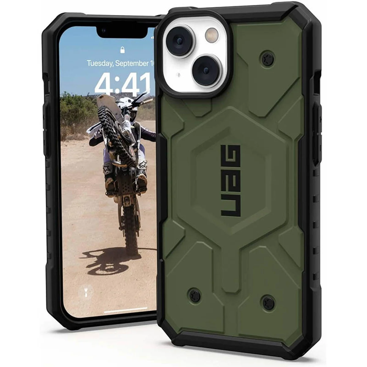 Ударопрочный чехол UAG Pathfinder with MagSafe для Apple iPhone 15 Plus / 14 Plus (6.7") Зеленый