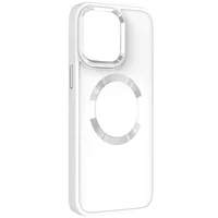 TPU чехол Bonbon Metal Style with MagSafe для Apple iPhone 15 Plus (6.7") Белый / White
