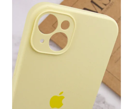 Чохол Silicone Case Full Camera Protective (AA) Apple iPhone 15 Plus (6.7") Жовтий / Mellow Yellow