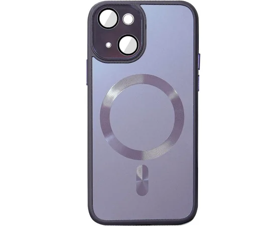 Чехол TPU+Glass Sapphire Midnight with MagSafe для Apple iPhone 15 Plus (6.7") Фиолетовый / Deep Purple