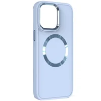 TPU чехол Bonbon Metal Style with MagSafe для Apple iPhone 15 Plus (6.7") Голубой / Mist Blue