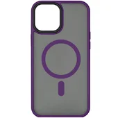 TPU+PC чехол Metal Buttons with MagSafe для Apple iPhone 15 Plus (6.7") Темно-фиолетовый