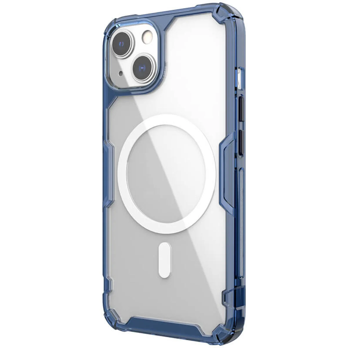 TPU чехол Nillkin Nature Pro Magnetic для Apple iPhone 15 Plus (6.7") Синий (прозрачный)