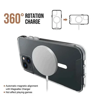 Чохол TPU Space Case with MagSafe для Apple iPhone 15 Plus (6.7") Прозорий