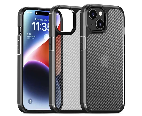 Чехол TPU+PC Line для Apple iPhone 15 Plus (6.7") Black