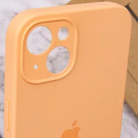 Чехол Silicone Case Full Camera Protective (AA) для Apple iPhone 15 Plus (6.7") Оранжевый / Cantaloupe