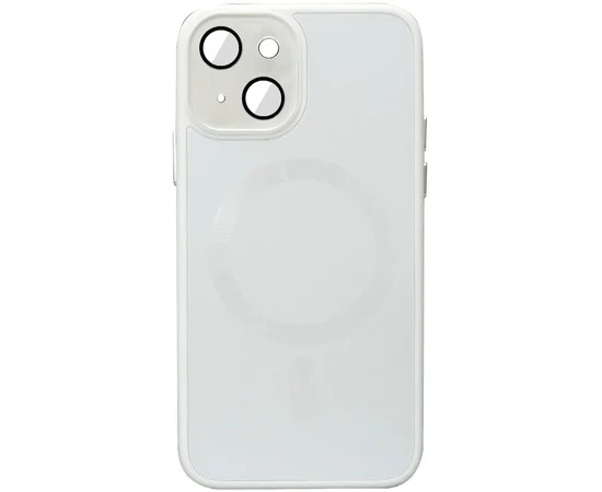 Чохол TPU+Glass Sapphire Midnight with MagSafe для Apple iPhone 15 Plus (6.7") Білий / White