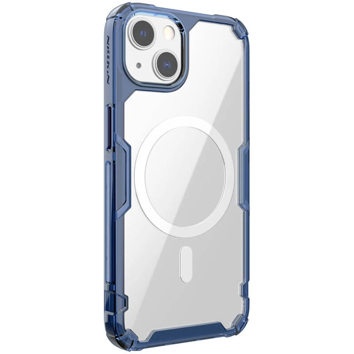 TPU чехол Nillkin Nature Pro Magnetic для Apple iPhone 15 Plus (6.7") Синий (прозрачный)