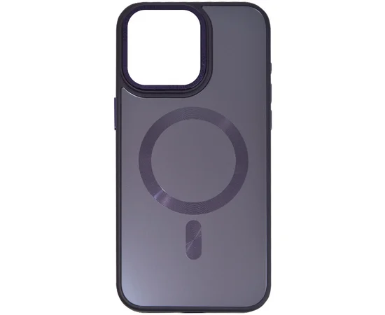 Чехол TPU+Glass Sapphire Midnight Open Camera with MagSafe для Apple iPhone 15 Plus (6.7") Фиолетовый / Deep Purple