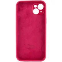 Чехол Silicone Case Full Camera Protective (AA) для Apple iPhone 15 Plus (6.7") Красный / Rose Red