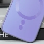 Чехол TPU+Glass Sapphire Midnight with MagSafe для Apple iPhone 15 Plus (6.7") Сиреневый / Dasheen