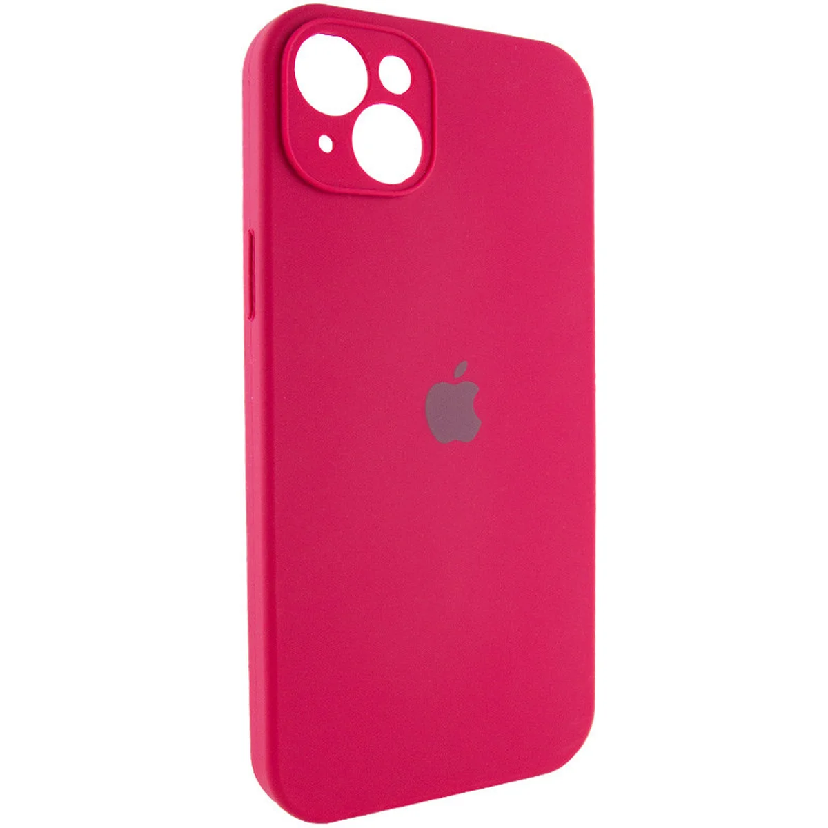 Чехол Silicone Case Full Camera Protective (AA) для Apple iPhone 15 Plus (6.7") Красный / Rose Red