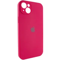 Чехол Silicone Case Full Camera Protective (AA) для Apple iPhone 15 Plus (6.7") Красный / Rose Red