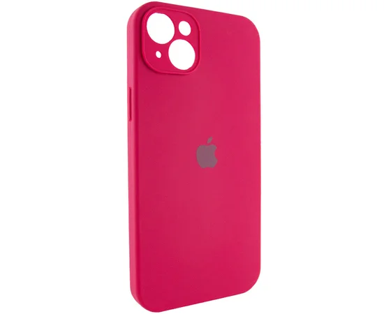 Чохол Silicone Case Full Camera Protective (AA) Apple iPhone 15 Plus (6.7") Червоний / Rose Red