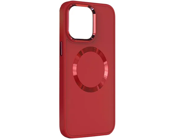 TPU чехол Bonbon Metal Style with MagSafe для Apple iPhone 15 Plus (6.7") Красный / Red