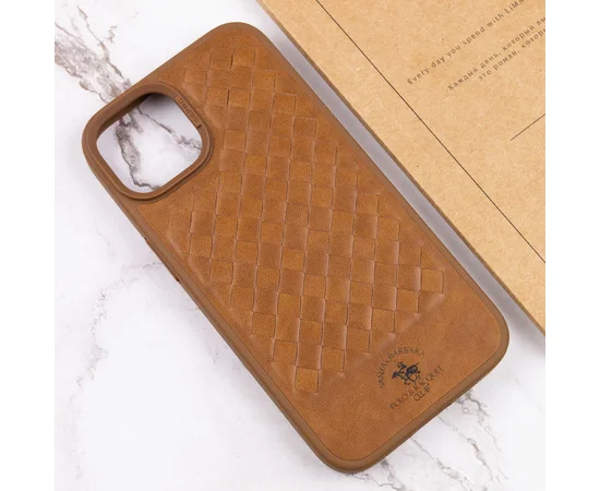 Кожаный чехол Polo Santa Barbara для Apple iPhone 15 Plus (6.7") Brown