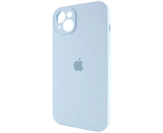 Чехол Silicone Case Full Camera Protective (AA) для Apple iPhone 15 Plus (6.7") Голубой / Sweet Blue