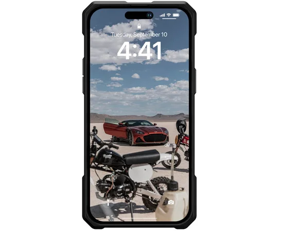 Ударопрочный чехол UAG Monarch Pro with MagSafe Leather для Apple iPhone 15 Plus / 14 Plus (6.7") Серый