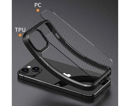 Чехол TPU+PC Line для Apple iPhone 15 Plus (6.7") Black