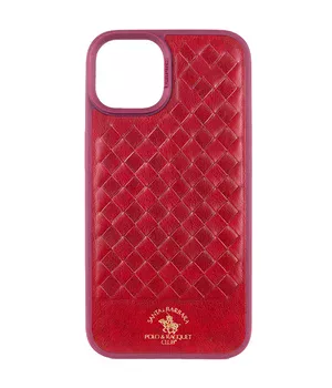Кожаный чехол Polo Santa Barbara для Apple iPhone 15 Plus (6.7") Red