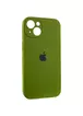 Чохол Silicone Case Full Camera Protective (AA) для Apple iPhone 15 Plus (6.7") Зелений / Dark Olive