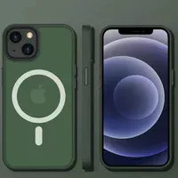 TPU+PC чехол Metal Buttons with MagSafe Colorful для Apple iPhone 15 Plus (6.7") Зеленый