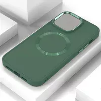 TPU чехол Bonbon Metal Style with MagSafe для Apple iPhone 15 Plus (6.7") Зеленый / Pine green