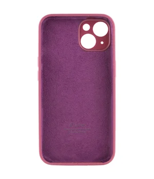 Чехол Silicone Case Full Camera Protective (AA) для Apple iPhone 15 Plus (6.7") Бордовый / Plum