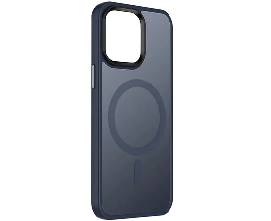 TPU+PC чехол Metal Buttons with MagSafe Colorful для Apple iPhone 15 Plus (6.7") Синий