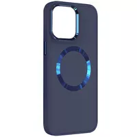 TPU чехол Bonbon Metal Style with MagSafe для Apple iPhone 15 Plus (6.7") Синий / Cosmos Blue