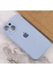 Чехол Silicone Case Full Camera Protective (AA) для Apple iPhone 15 Plus (6.7") Голубой / Lilac Blue