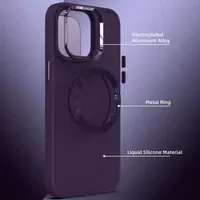 TPU чехол Bonbon Metal Style with MagSafe для Apple iPhone 15 Plus (6.7") Фиолетовый / Dark Purple