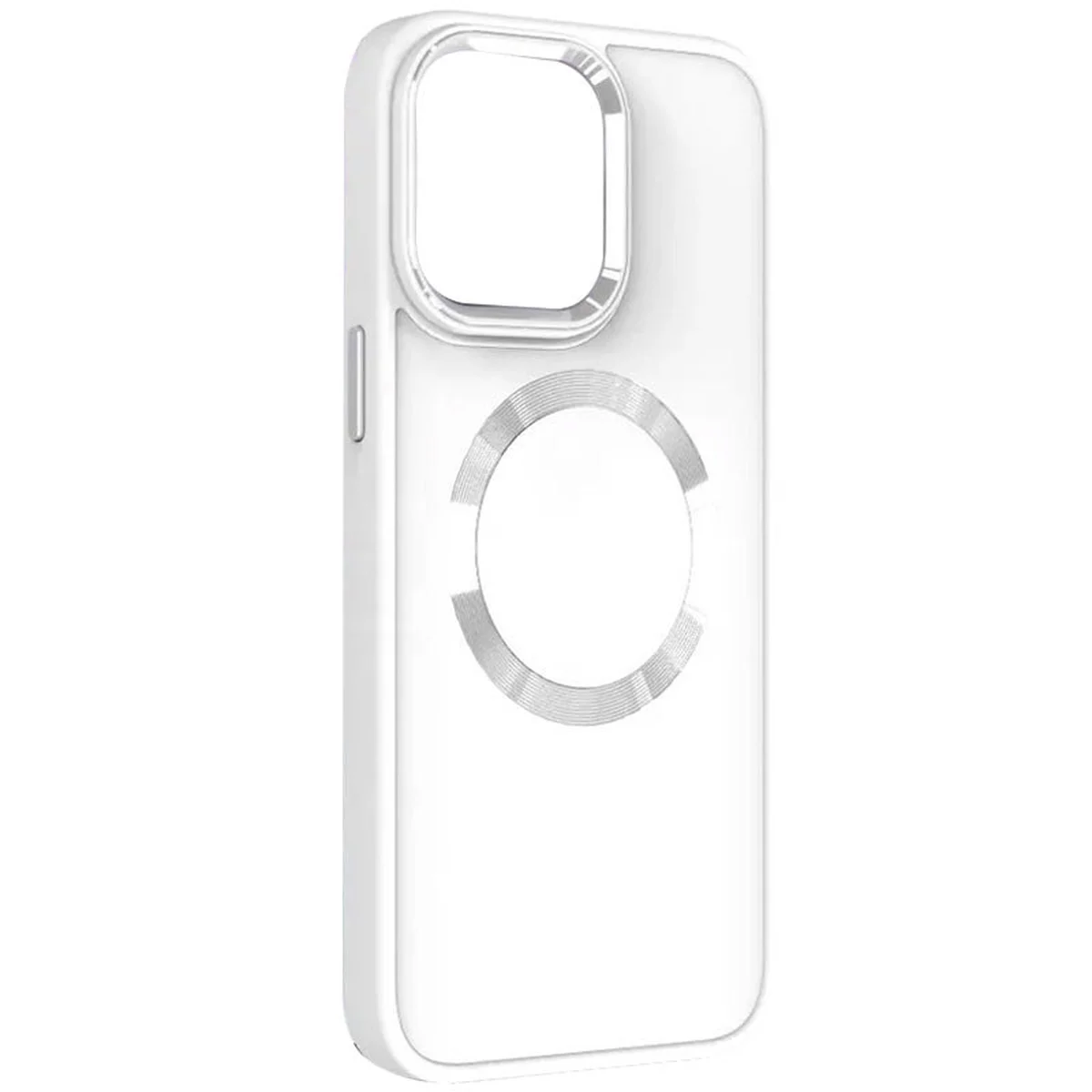 TPU чохол Bonbon Metal Style with MagSafe для Apple iPhone 15 Plus (6.7") Білий / White