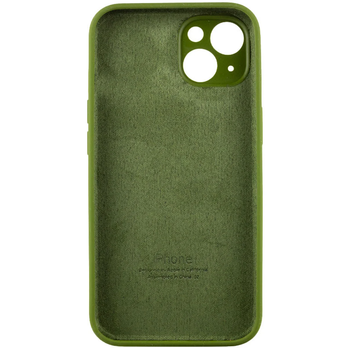 Чехол Silicone Case Full Camera Protective (AA) для Apple iPhone 15 Plus (6.7") Зеленый / Dark Olive
