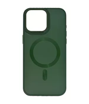 Чехол TPU+Glass Sapphire Midnight Open Camera with MagSafe для Apple iPhone 15 Plus (6.7") Зеленый / Forest green