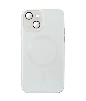 Чохол TPU+Glass Sapphire Midnight with MagSafe для Apple iPhone 15 Plus (6.7") Білий / White