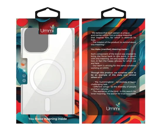 Чохол Ummi transparent with MagSafe для Apple iPhone 15 Plus (6.7") Clear