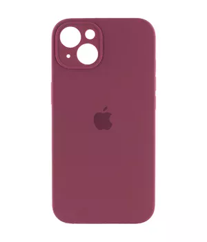 Чехол Silicone Case Full Camera Protective (AA) для Apple iPhone 15 Plus (6.7") Бордовый / Plum