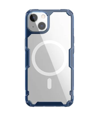 TPU чохол Nillkin Nature Pro Magnetic для Apple iPhone 15 Plus (6.7") Синій (прозорий)