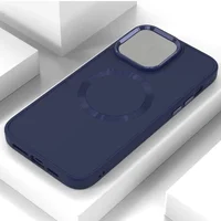 TPU чехол Bonbon Metal Style with MagSafe для Apple iPhone 15 Plus (6.7") Синий / Cosmos Blue