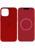 Чохол Silicone case (AAA) full with Magsafe and Animation для Apple iPhone 15 Plus (6.7") Червоний / Guava