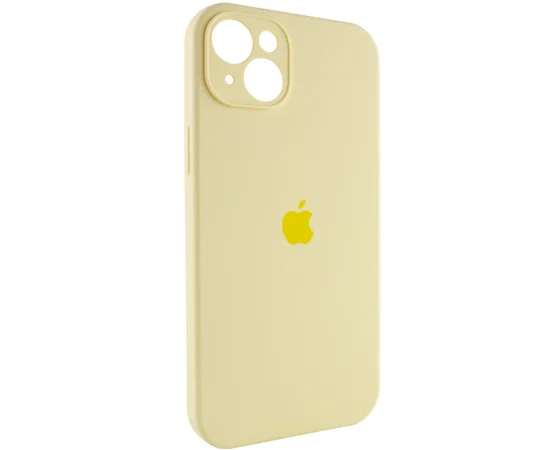 Чехол Silicone Case Full Camera Protective (AA) для Apple iPhone 15 Plus (6.7") Желтый / Mellow Yellow