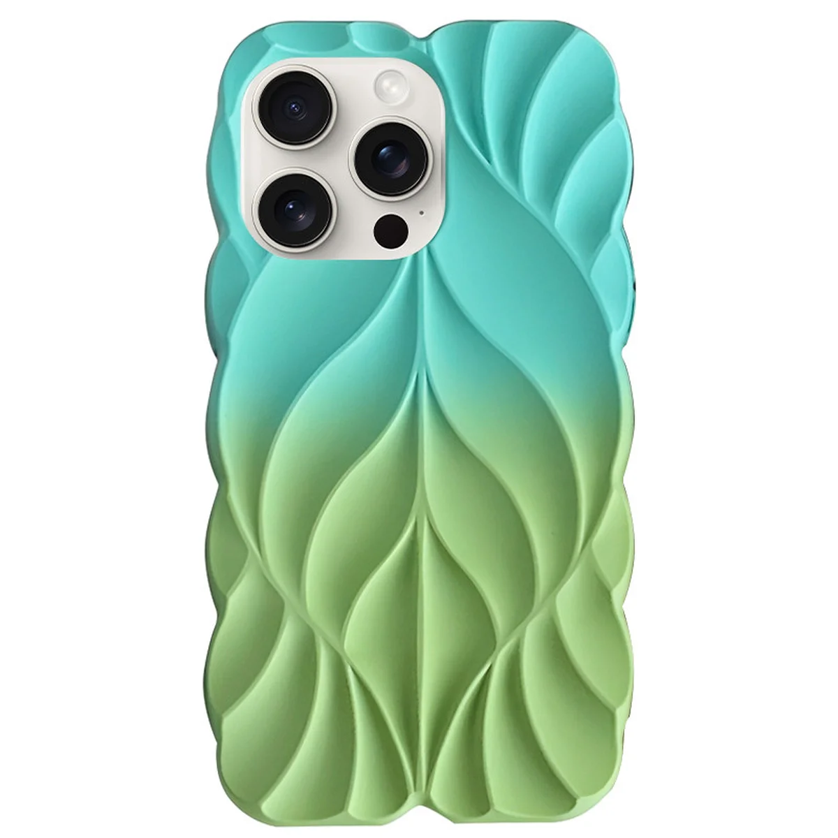 TPU чехол Leaf для Apple iPhone 15 Pro Max (6.7") Marine Green / Mint