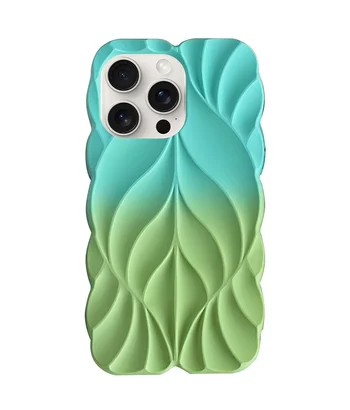 TPU чохол Leaf для Apple iPhone 15 Pro Max (6.7") Marine Green / Mint