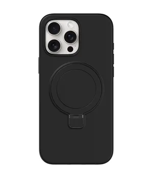 Чехол Silicone Case Full Protective NO LOGO with Ring для Apple iPhone 15 Pro Max (6.7") Black