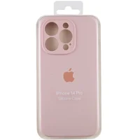 Чехол Silicone Case Full Camera Protective (AA) для Apple iPhone 15 Pro Max (6.7") Розовый / Chalk Pink